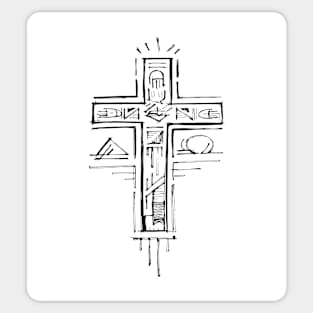 Religious Cross illustration Sticker